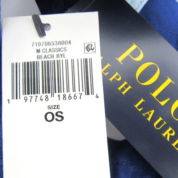 Polo Ralph Lauren Bear Twill Ball Cap Hat Royal Blue OS Adjustable NEW - Picture 12 of 13